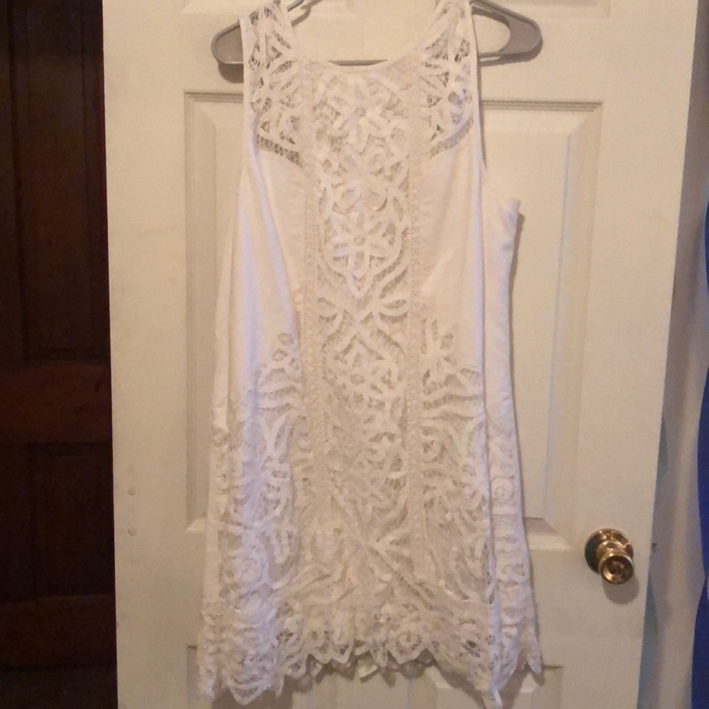 Anthropologie white beautiful lace dress!